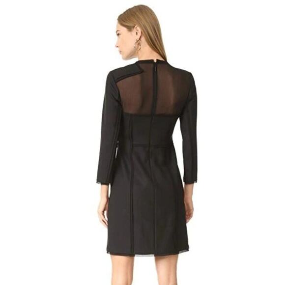 JASON WU Mesh-inset 3/4-sleeve Sheath Dress Size 10 - Picture 3 of 12